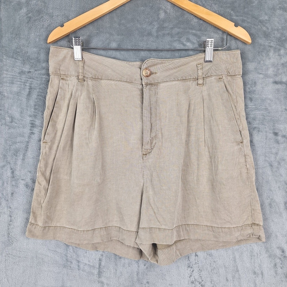 Faherty Shorts Womens Large Linen Blend Arlie Day Beach Coastal Resort Summer